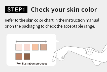 STEP1 Check your skin color