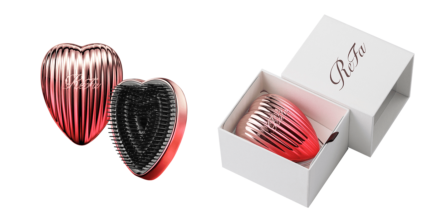 Detangle and polish. Introducing the ReFa HEART BRUSH RAY, a hair brush which gives your hair a luxuriant luster.