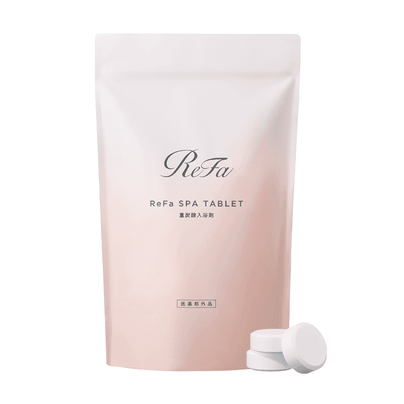 Bicarbonate baths slowly bring out beauty from your body's core. Introducing ReFa SPA TABLET.