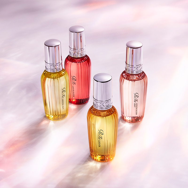 Introducing the ReFa LOCK OIL BLOOM and the ReFa LOCK OIL BLOOM LIGHT, which contain a rare natural moisturizing ingredient produced in Japan.